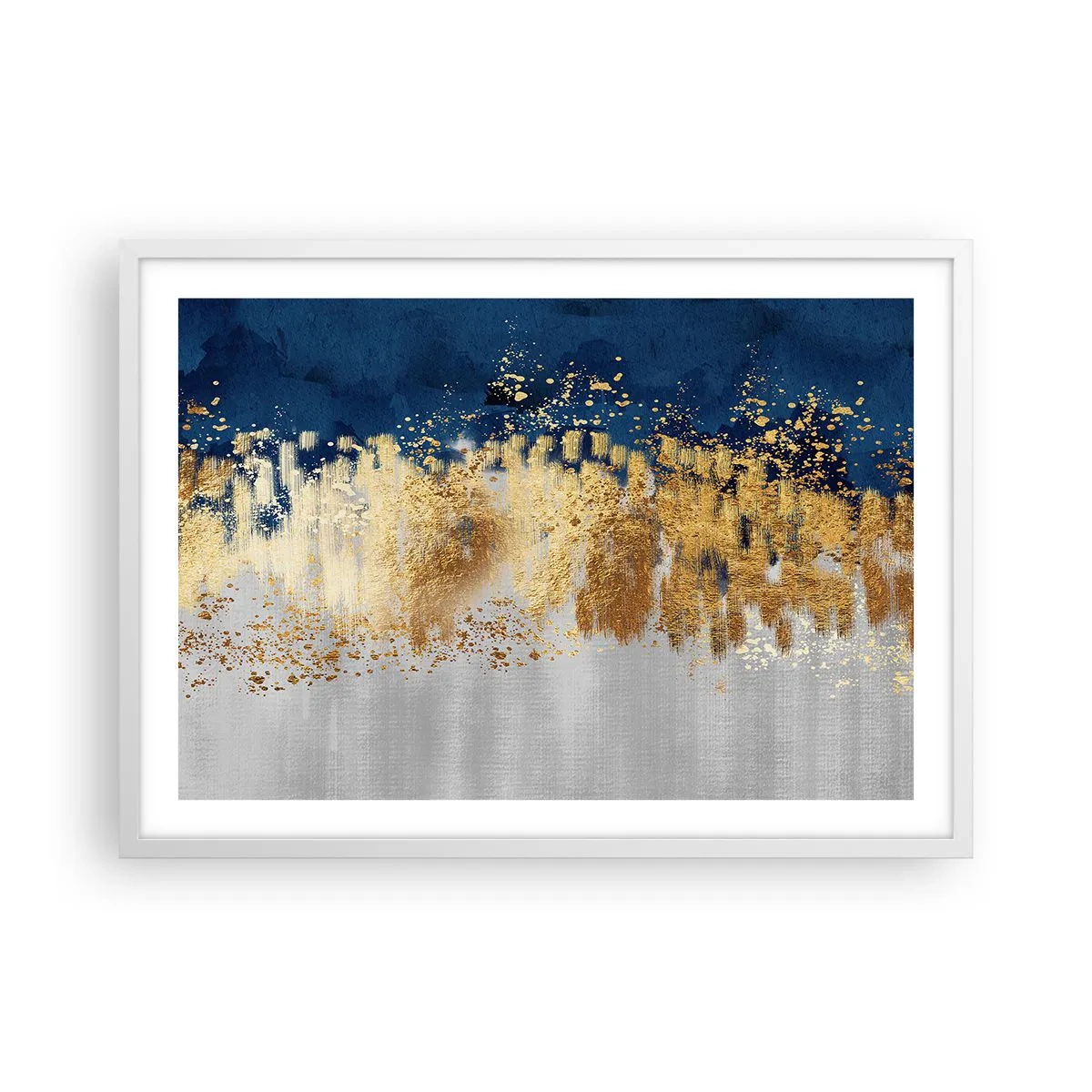 Poster in white frmae - Modern Composition and Twinkle - 70x50 cm