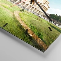 Clock face with lines