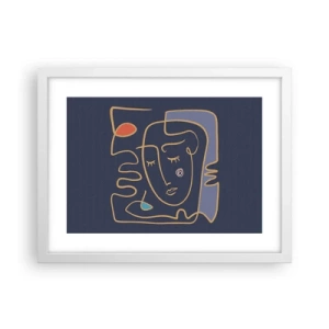 Poster in white frmae - Deeply In Thoughts - 40x30 cm