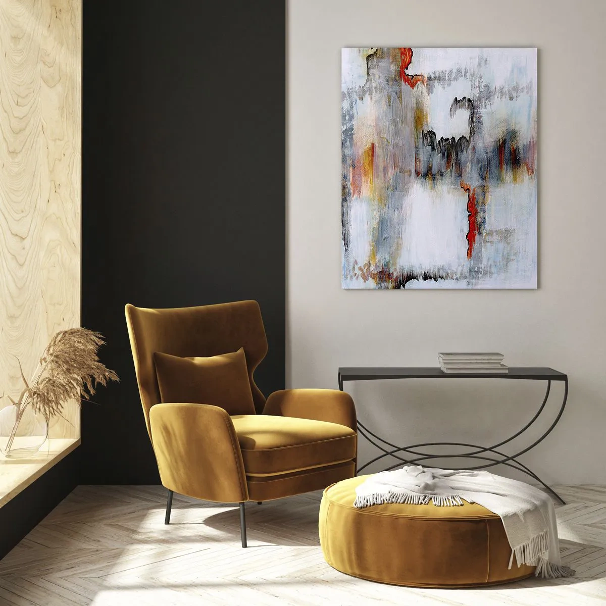 Glass picture - With a Stick on Water - 50x70 cm