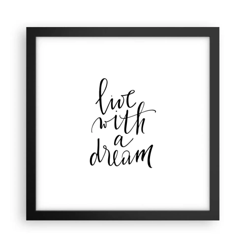 Poster in black frame - Of Course - 30x30 cm