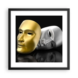 Poster in black frame - Life Is a Theatre - 40x40 cm