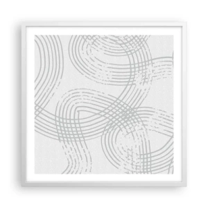 Poster in white frmae - No Straight Line - 60x60 cm