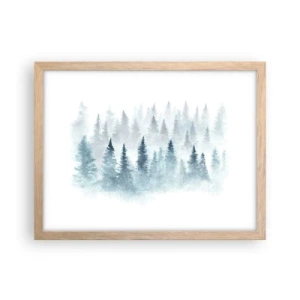 Poster in light oak frame - Wrapped up in a Fog - 40x30 cm