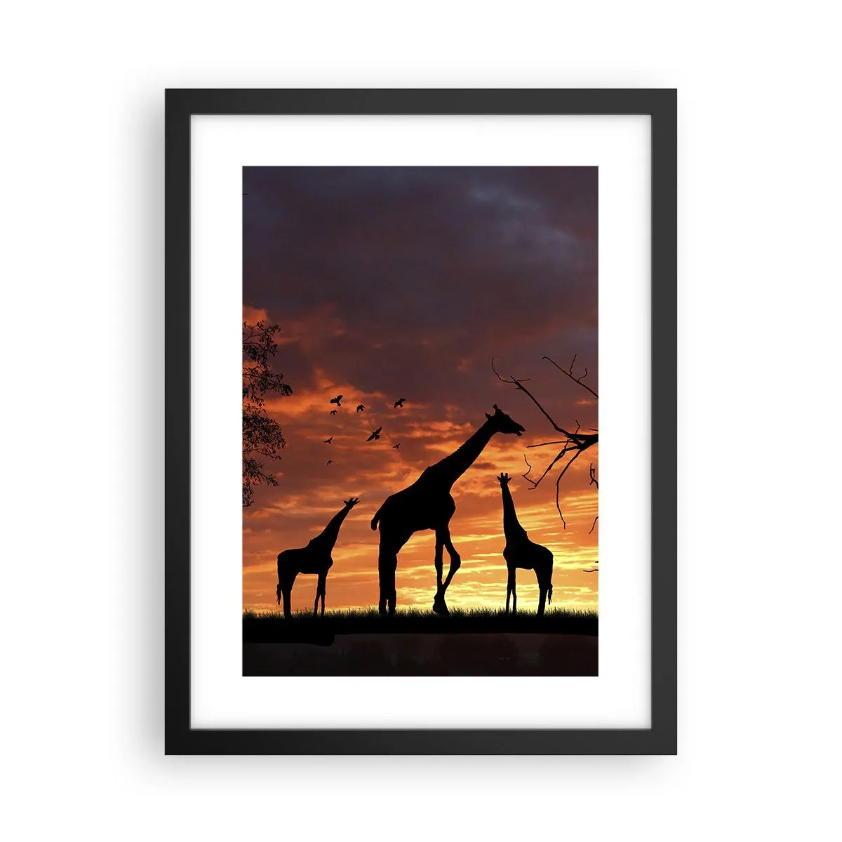 Poster in black frame - Small Dinner among Close Ones - 30x40 cm