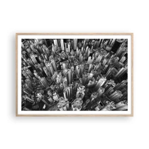 Poster in light oak frame - Higher and Higher - 100x70 cm