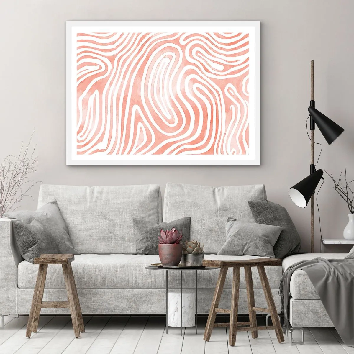 Poster in white frmae - In a Coral Maze - 40x30 cm