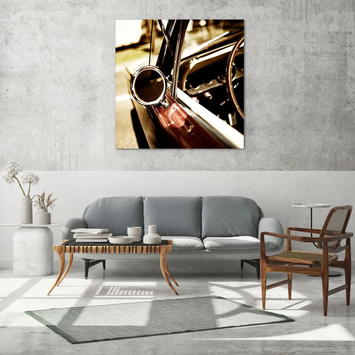 Glass picture - Car with a Soul - 70x70 cm