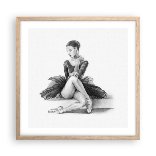 Poster in light oak frame - Enchanted by a Dance - 50x50 cm