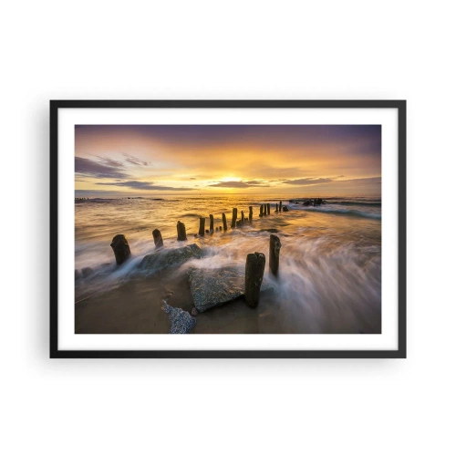 Poster in black frame - Raw Beauty of the Baltic Sea - 70x50 cm