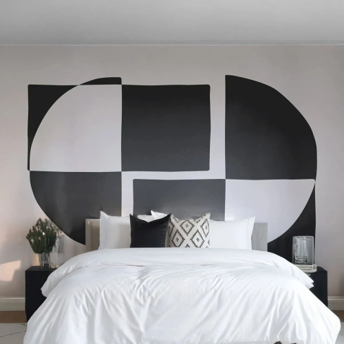 Self-Adhesive Photo Wallpaper Deluxe Sticker - Antithesis-Synthesis - Abstraction, Piece, Black and white - 450x315 cm