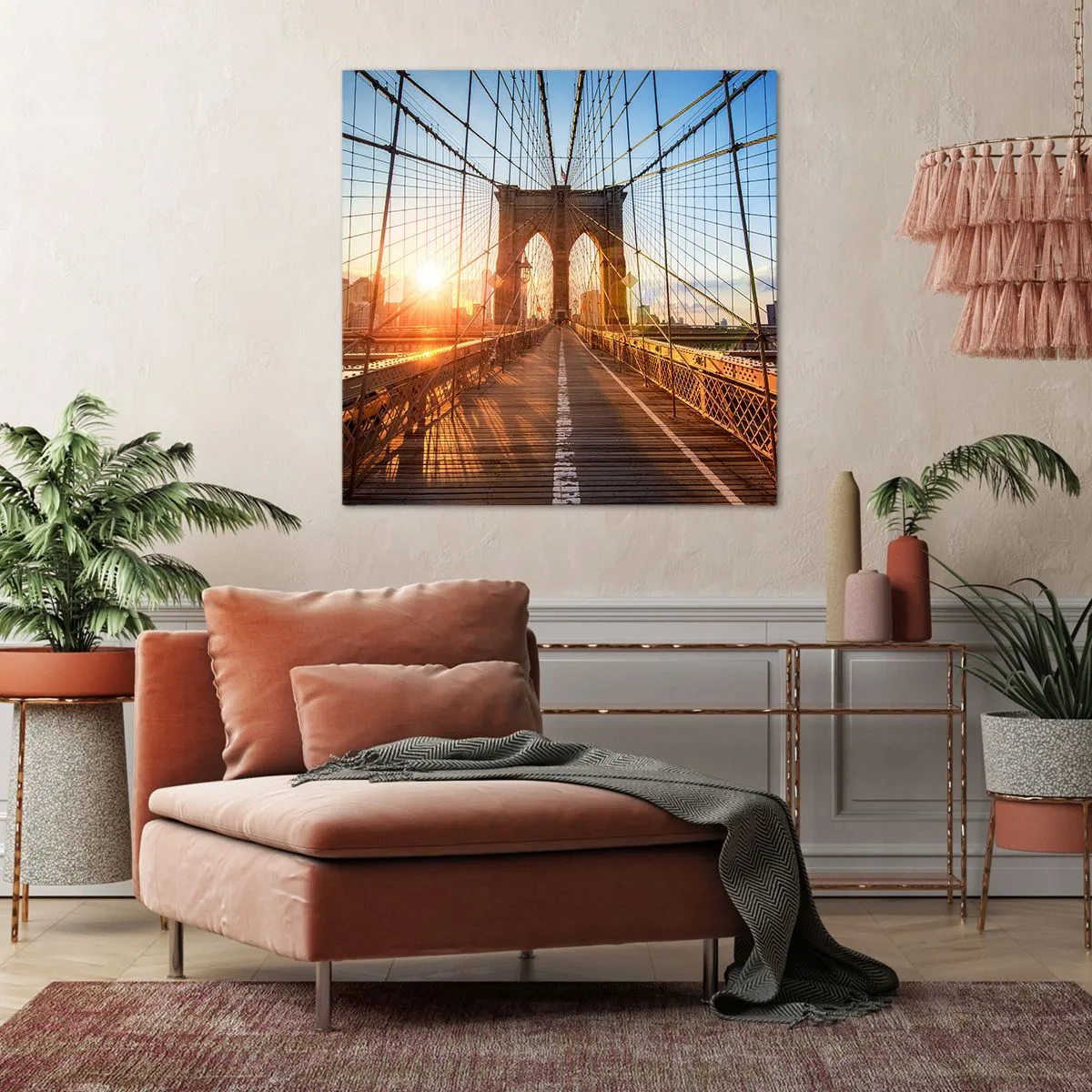 Canvas picture - On a Golden Bridge - 70x70 cm