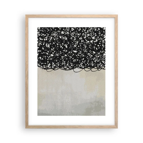 Poster in light oak frame - Abstract Squibs - 40x50 cm