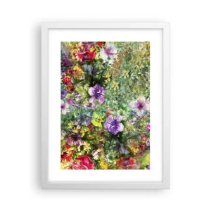 Poster in white frmae - Lost in the Flowers - 30x40 cm