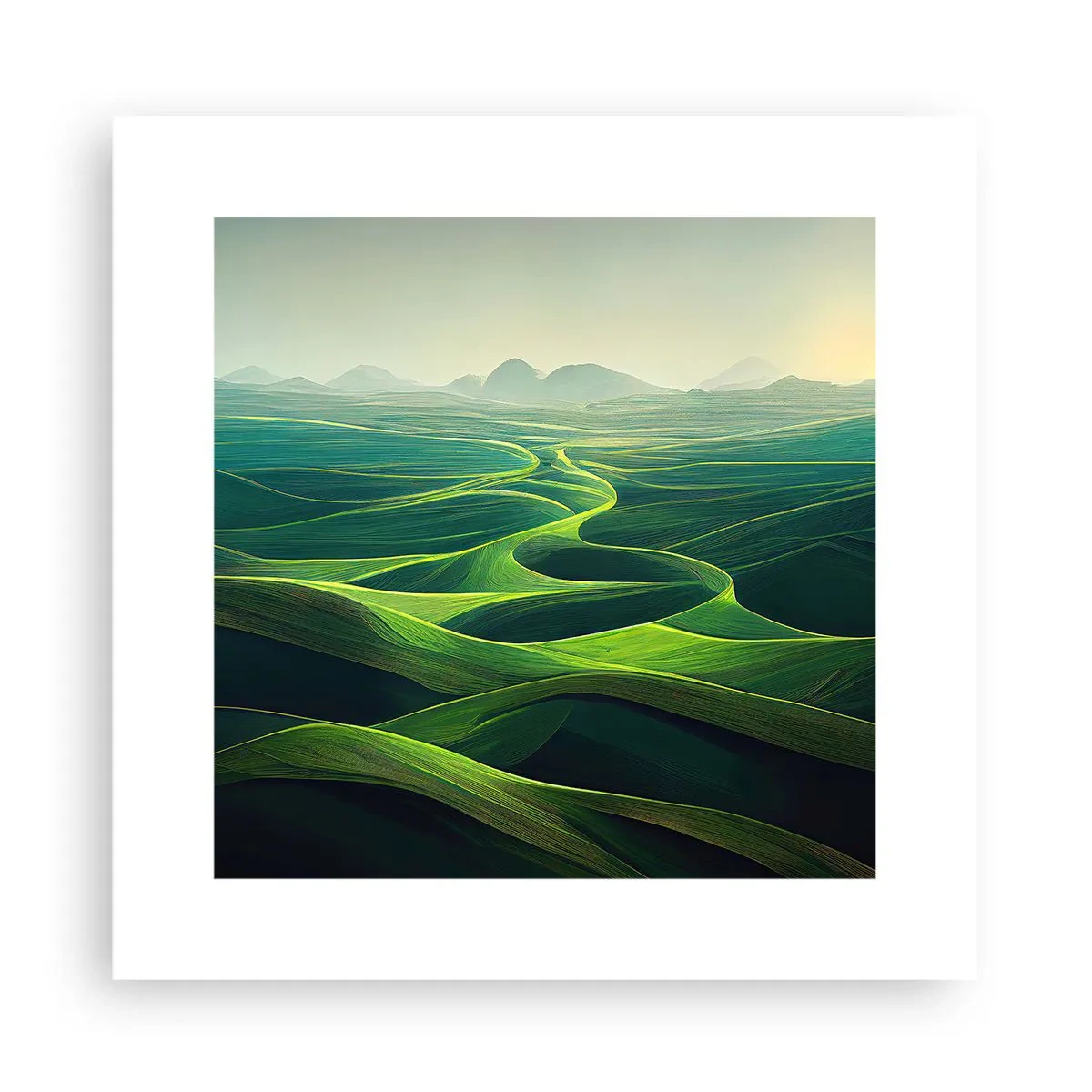Poster - In Green Valleys - 30x30 cm