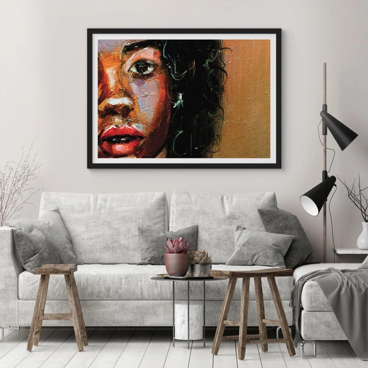 Poster in black frame - Black and Shine - 50x40 cm
