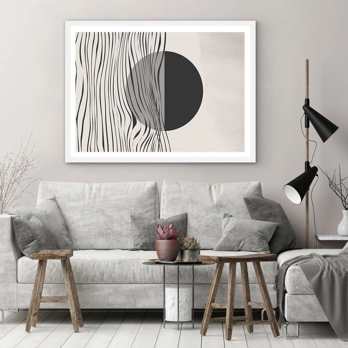 Poster in white frmae - Half Composition - 50x40 cm