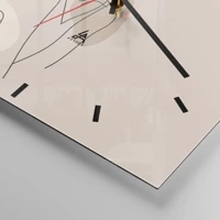 Clock face with lines