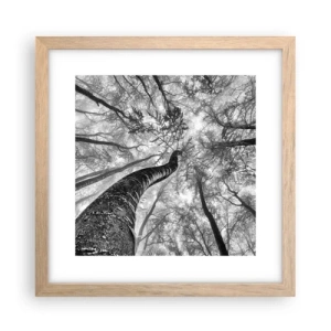 Poster in light oak frame - Race for the Light - 30x30 cm