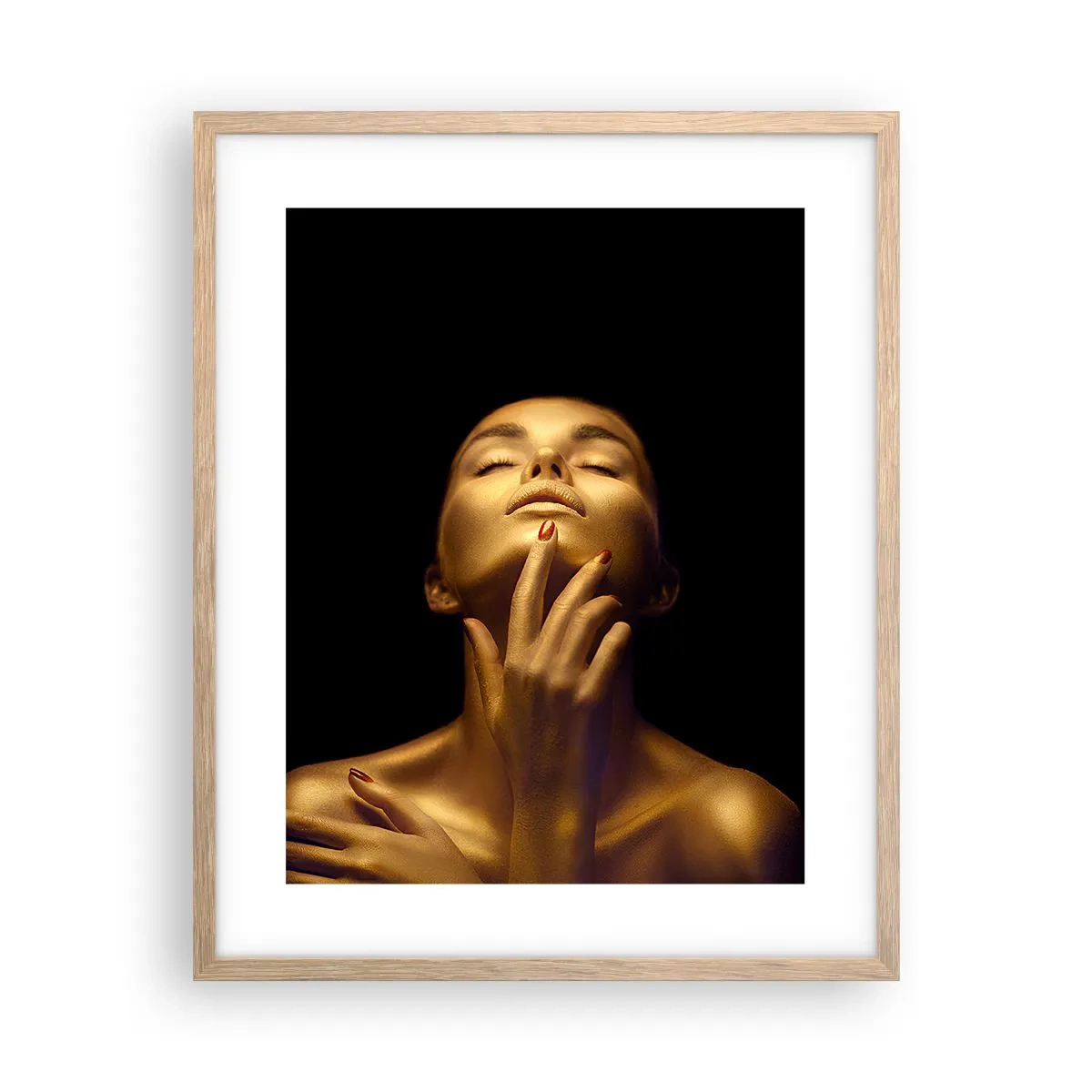 Poster in light oak frame - Like Golden Silk - 40x50 cm