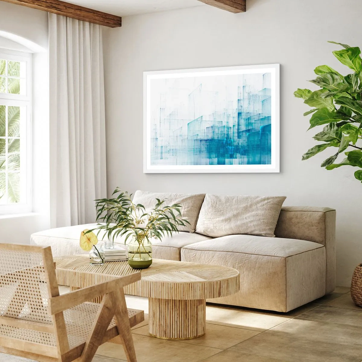 Poster in white frmae - And There Was Space - 40x30 cm