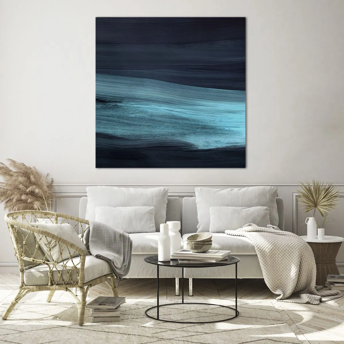 Glass picture - Swim with the Flow - 50x50 cm