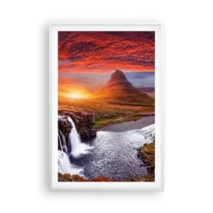 Poster in white frmae - View of Middle-Earth - 61x91 cm
