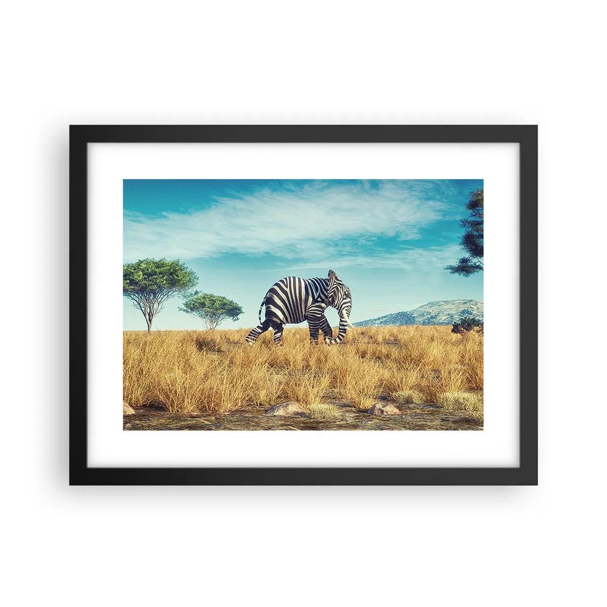 Poster in black frame - Greyness Is Not In Fashion - 40x30 cm