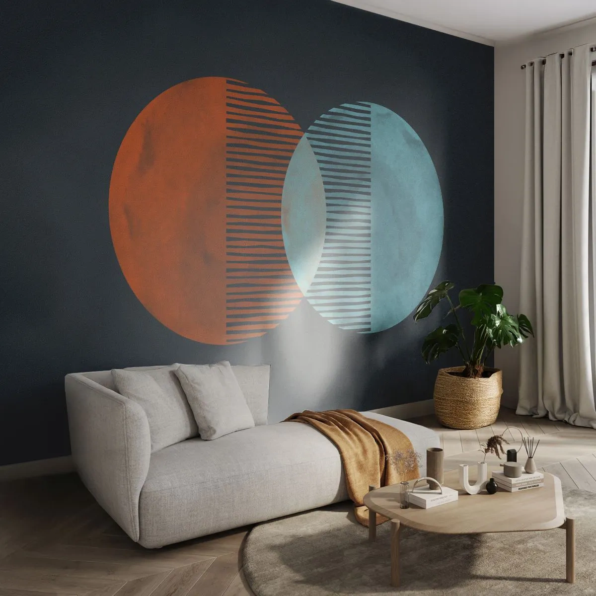 Photo Wallpaper Premium Sand - Astronomical Fantasy - Abstraction, Piece, Modern Pattern - 300x210 cm