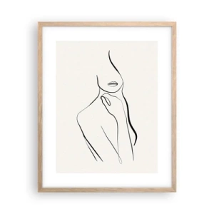 Poster in light oak frame - Wave of Melancholy - 40x50 cm
