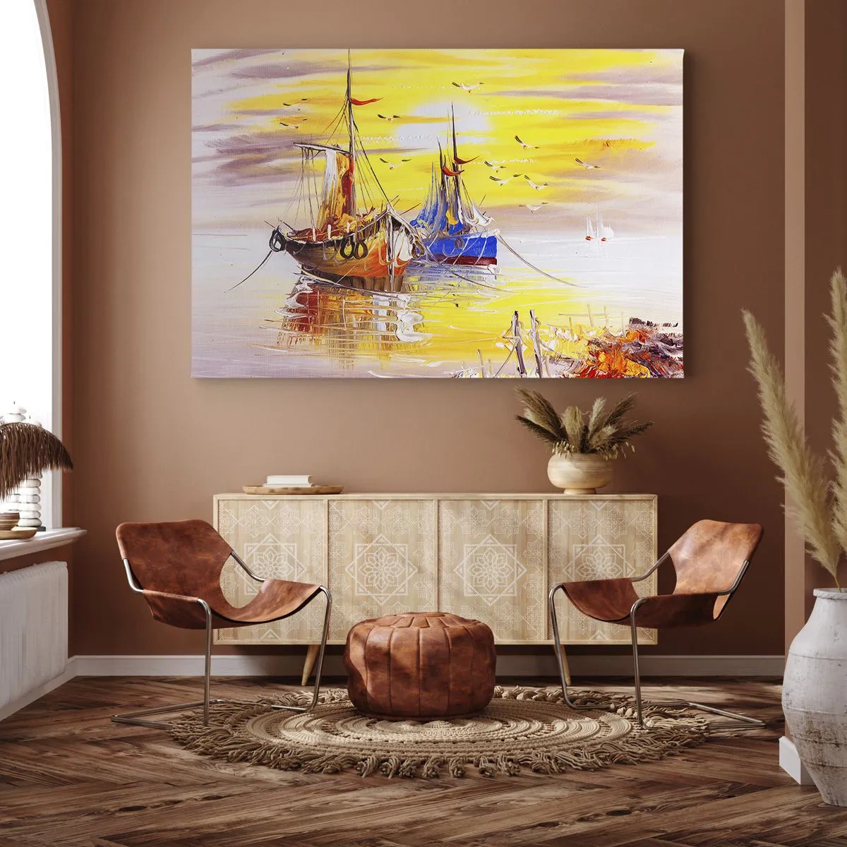 Canvas picture - Deserved Rest in Port - 100x70 cm