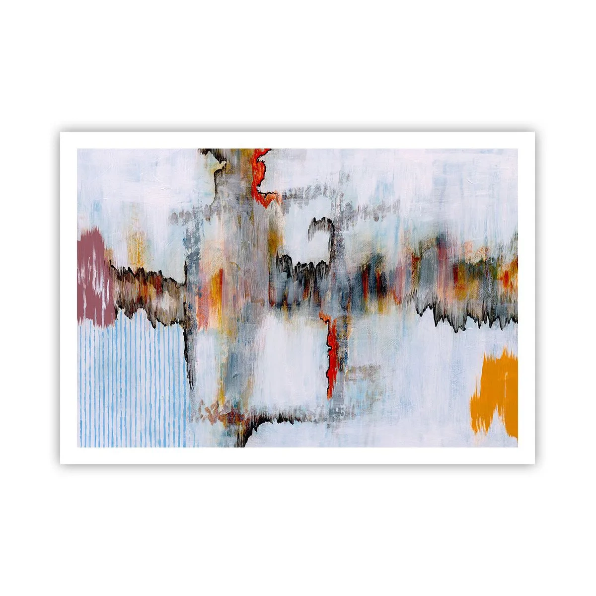 Poster - With a Stick on Water - 100x70 cm