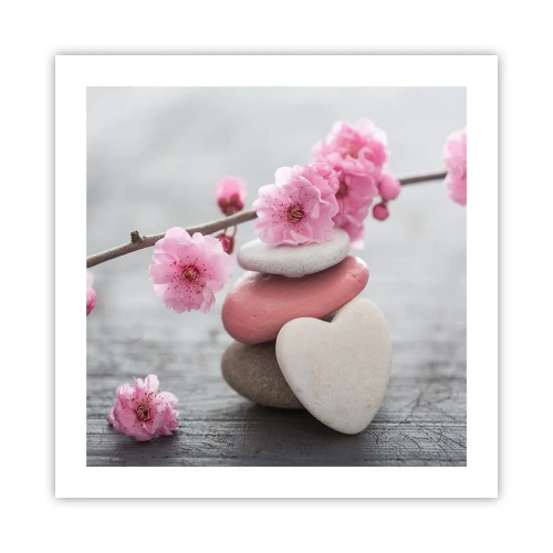 Poster - Bliss with Cherry Blossom - 50x50 cm