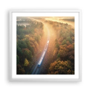 Poster in white frmae - Autumn Trip - 50x50 cm