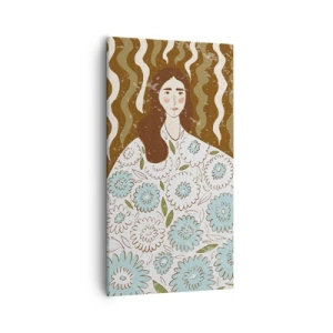 Canvas picture - Portrait in a Flowery Robe - 55x100 cm