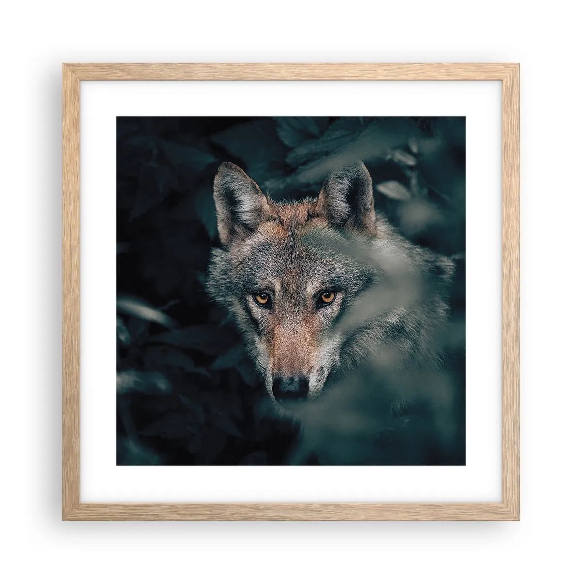 Poster in light oak frame - Hunter - 40x40 cm
