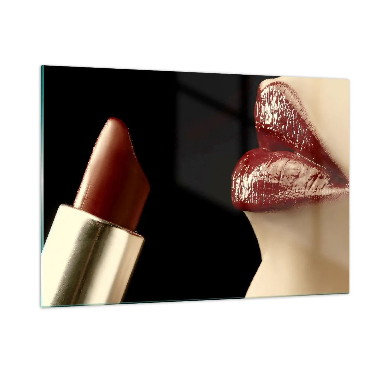 Glass picture - Sensuality and Glow of Carmine - 120x80 cm