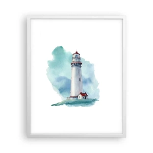 Poster in white frmae - Gentle Sister of Blue - 40x50 cm