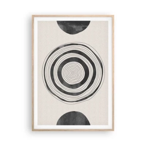 Poster in light oak frame - Important What's in Between - 70x100 cm