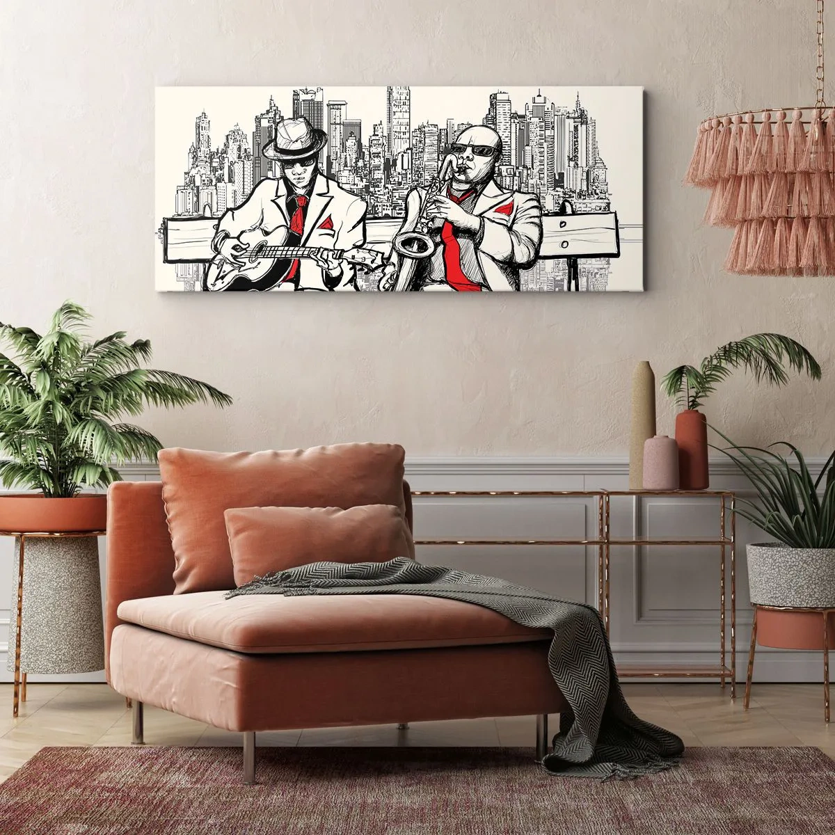 Canvas picture - New York Improvisation - 160x50 cm