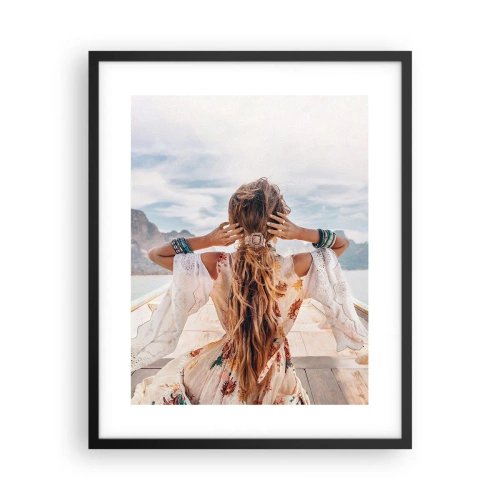 Poster in black frame - On the Way to Happiness - 40x50 cm