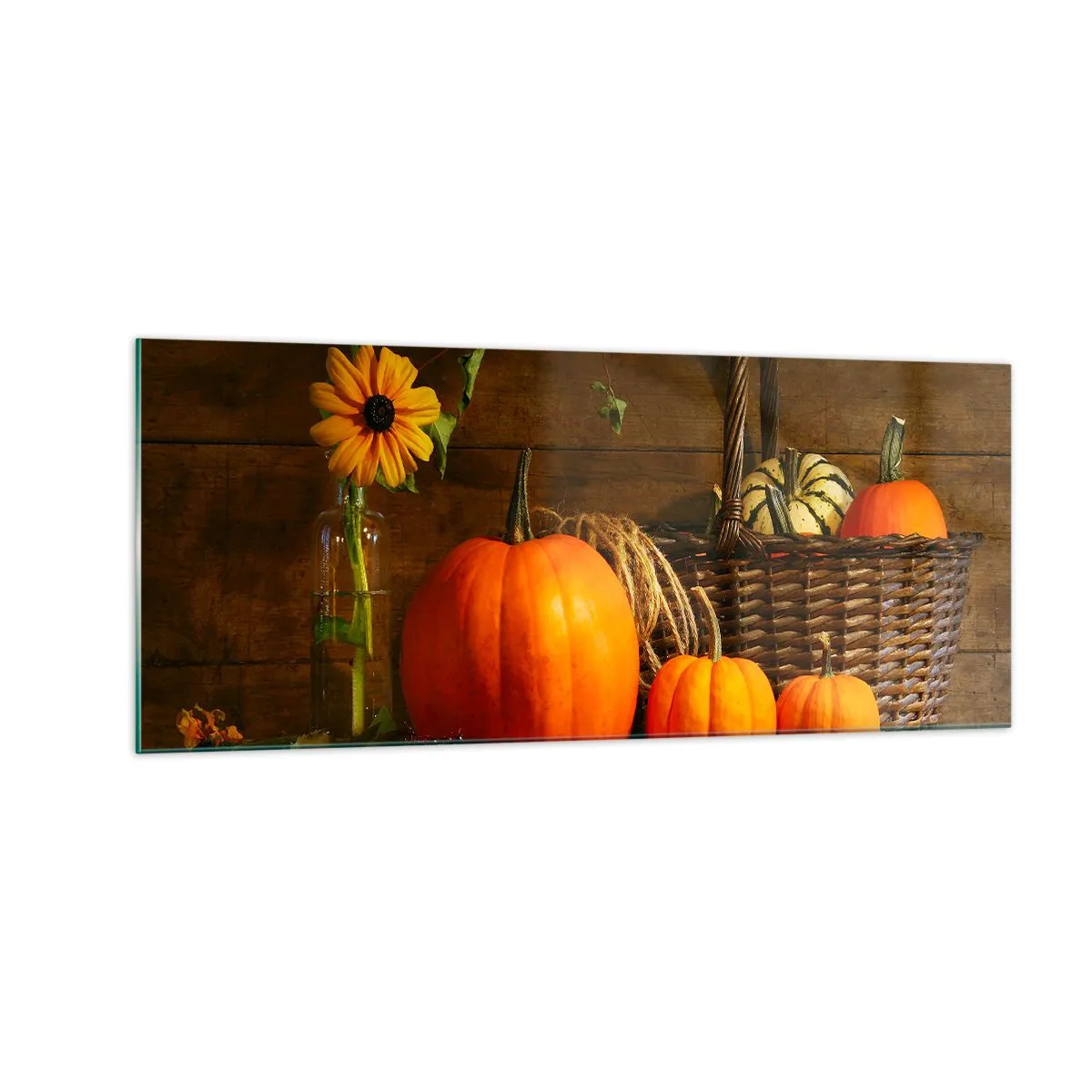 Glass picture - Rustic Composition - Fruit of Autumn - 100x40 cm