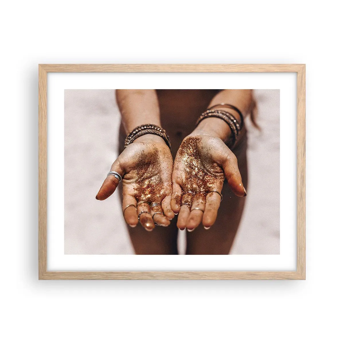Poster in light oak frame - Gift for You - 50x40 cm