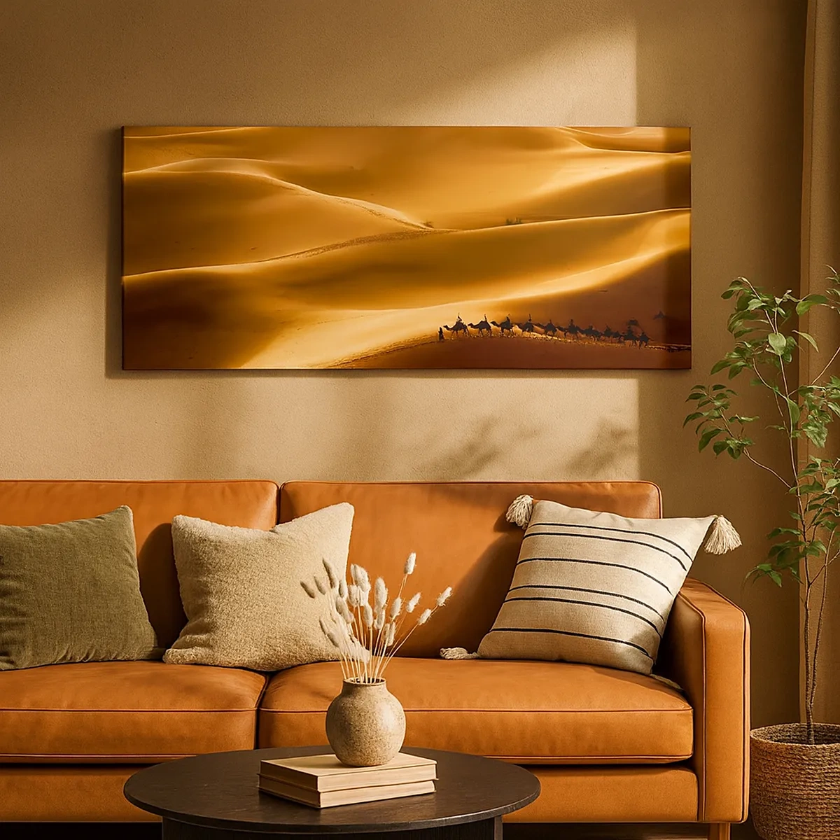 Canvas picture - Caravan on the Waves of a Desert - 30x30 cm