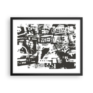 Poster in black frame - Order or Chaos? - 50x40 cm