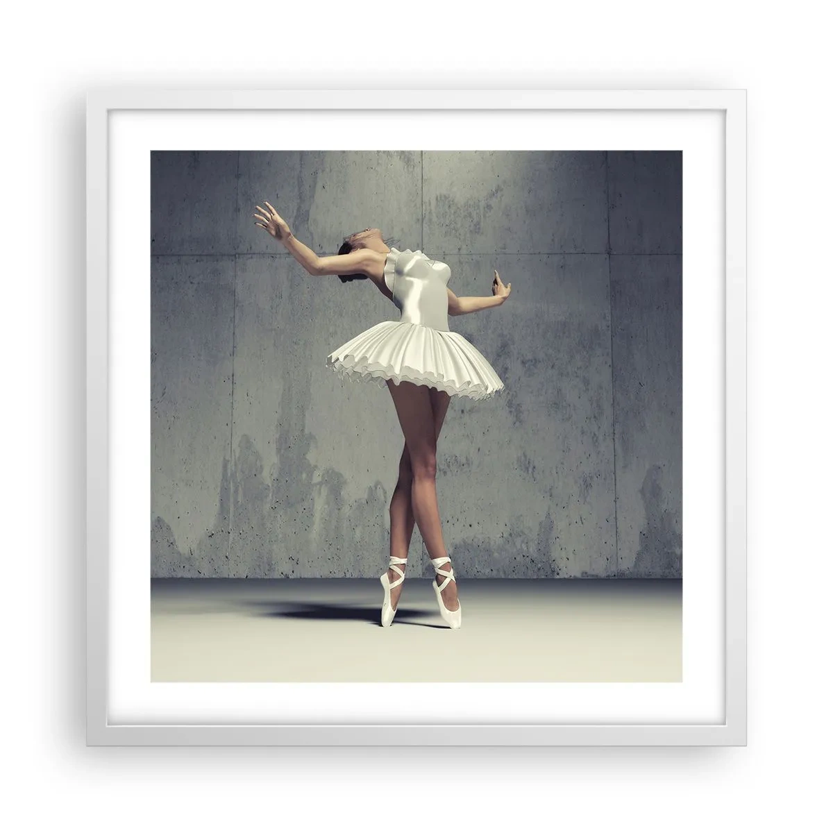 Poster in white frmae - Light like a Bird - 50x50 cm