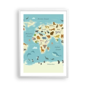 Poster in white frmae - Good Neighbours - 50x70 cm