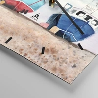 Clock face with lines