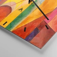 Clock face with lines