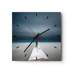 Wall clock - Clock on glass - Encounter with Infinity - 30x30 cm